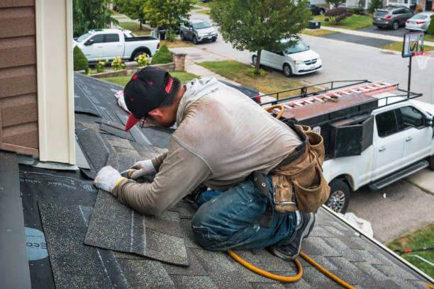 Professional Roofing technician working in Tar Heel, NC
